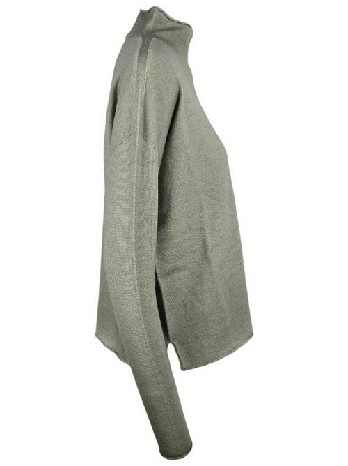 maglia donna lupetto salvia A rovescio | 1505/2459